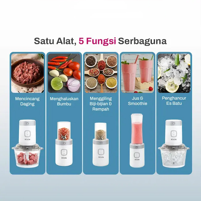 Bolde Chopper Ultra Max 5 In 1 Multifungsi Serbaguna - Putih